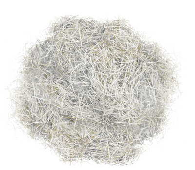 Paper Shred With Metallic Gold Foil 6oz - White