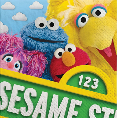 Lunch Napkin Sesame Street (x16u)
