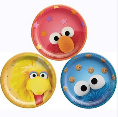 Plates 7" SESAME STREET (x8u)