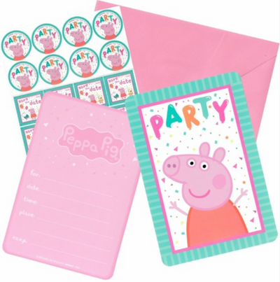 Invitaciones Peppa Pig (x8u)
