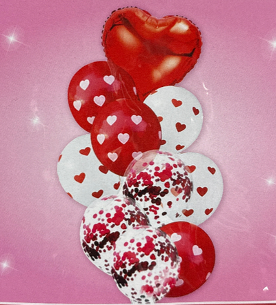 Set de 10 Globos de San Valentín