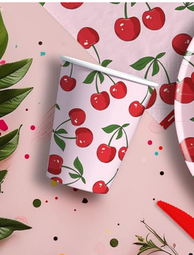 Cherry Party Vasos 24pcs