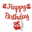 Cherry Party Banner "Happy Birthday" (x1u)
