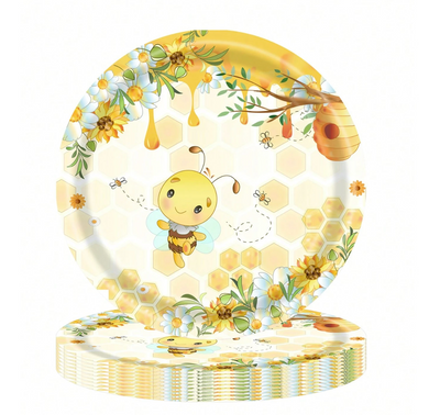Abeja "Sweet as can Bee" Platos 7" (x10u)