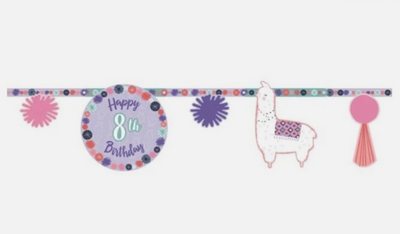 Llama Party Jumbo Banner Kit 9.5ft (x1u)