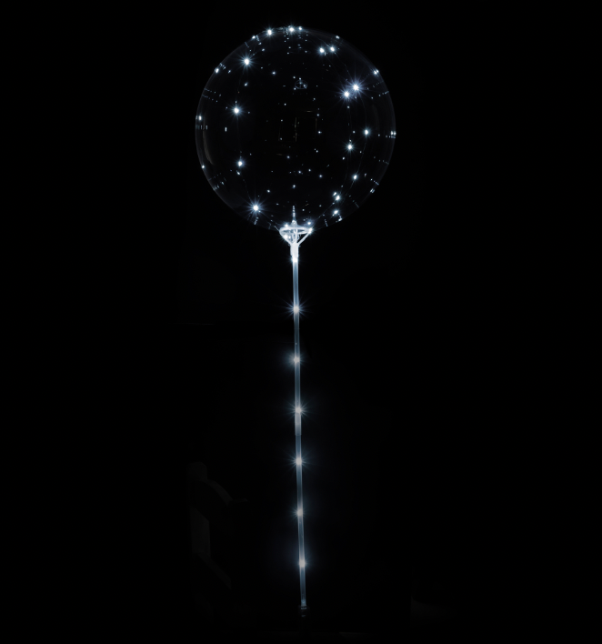 LED Bubble Balloons 10pc/set -  White