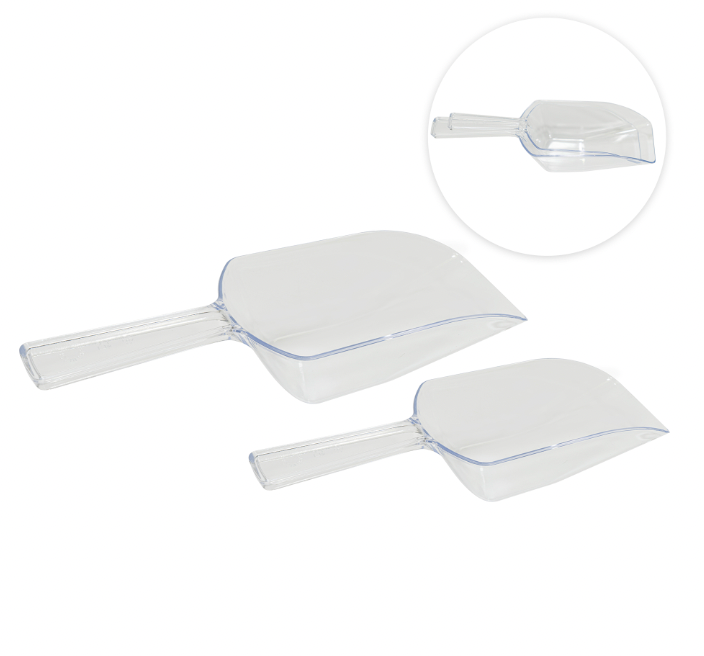 Plastic Candy Scoop 2pc Set - Clear