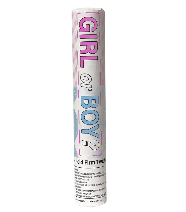Gender Reveal Confetti Popper - Pink