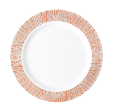 Disposable Deluxe Plate With Hot Stamping 10½" - Rose Gold