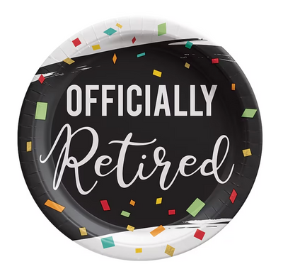 Retirement 7" Round Plates (x8u)