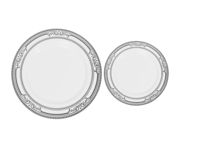 Disposable Deluxe Plate Set 50pc/set