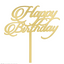 Acrylic Mirrored Happy Birthday Cake Topper 5¾”