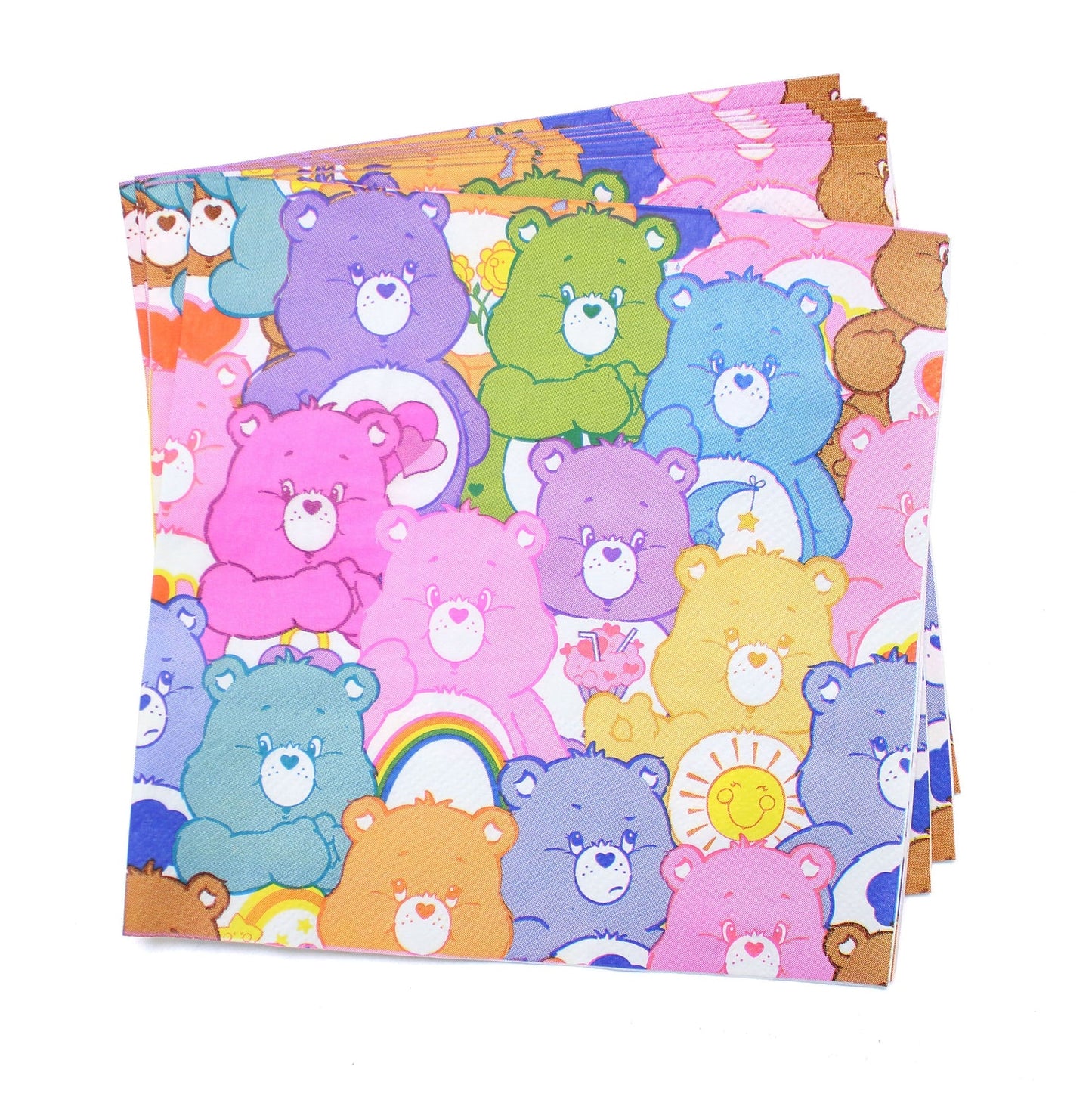 Care Bears Lunch Napkins (Pack of 16) ct 6.5in x 6.5in