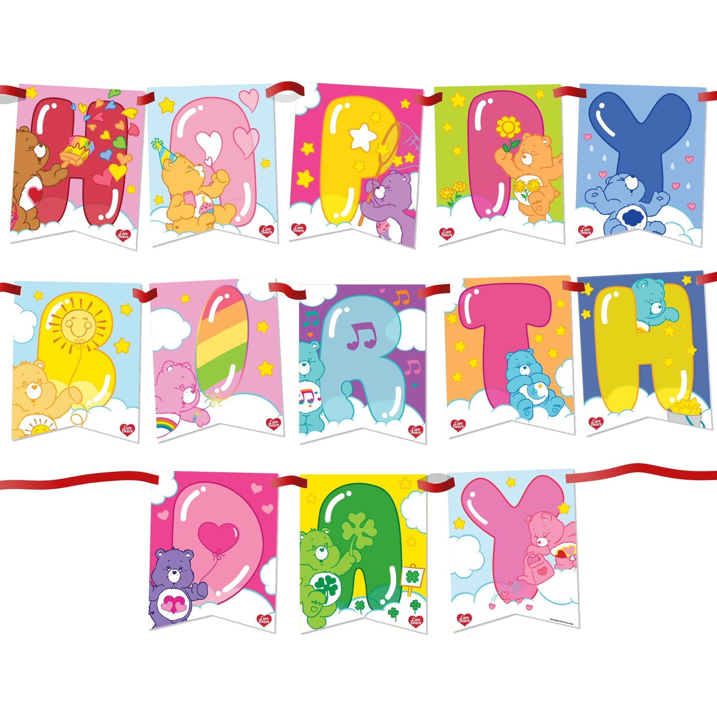 Care Bears Flag Banner Happy Birthday (x1u)