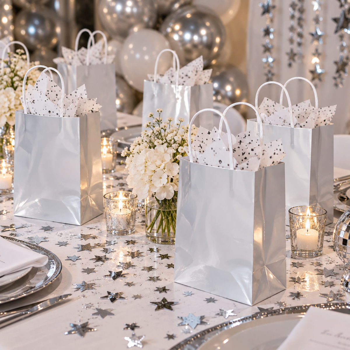 Small Paper Bag - Silver Foil (x1u)