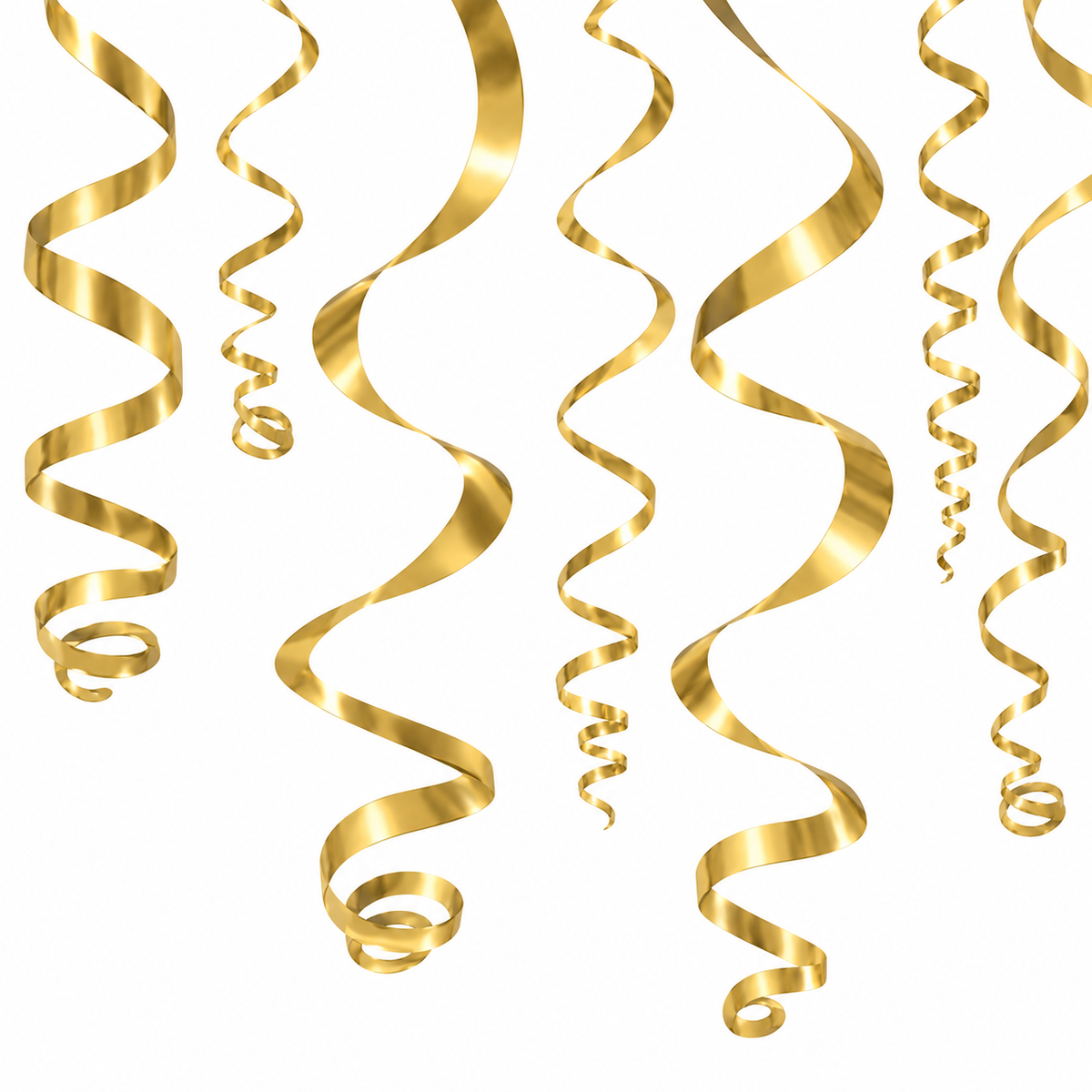 Swirl Decorations Gold (x12u)