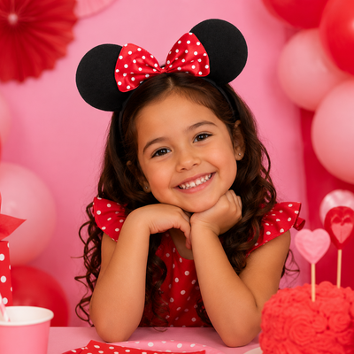 Headband Minnie Mouse Black & Red (x1u)