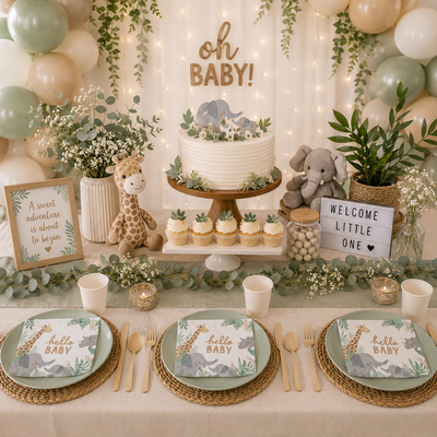 Soft Jungle Lunch Napkins (x16u)