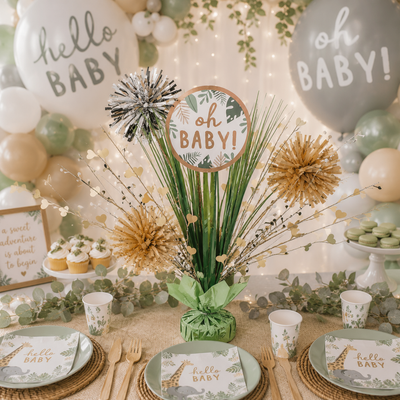 Soft Jungle Confetti Spray Centerpiece (x1u)