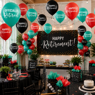 Retirement Latex Balloons 12" (x15u)