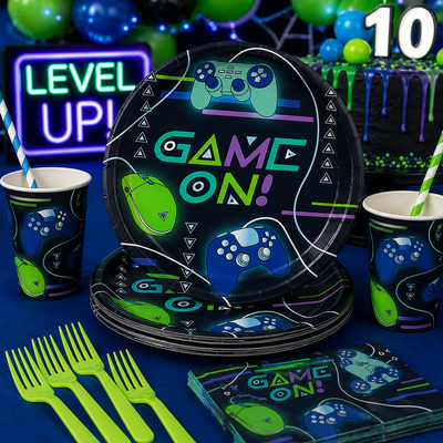 Game On 9" Lunch Plates (x8u)