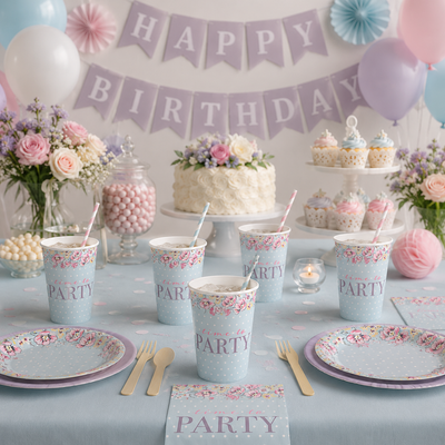 Ribbons and Roses Favor Cup 16oz (x1u)