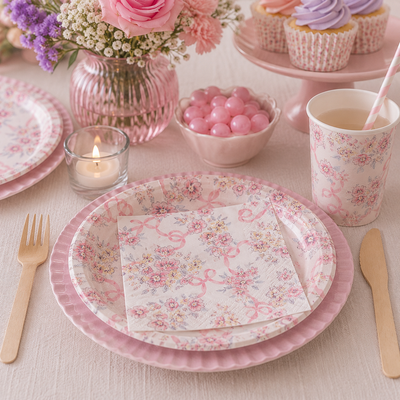 Ribbons and Roses Lunch Napkins (x16u)