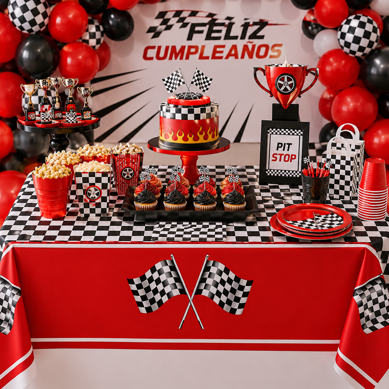 Formula 1 Racing Mantel Plástico (x1u)