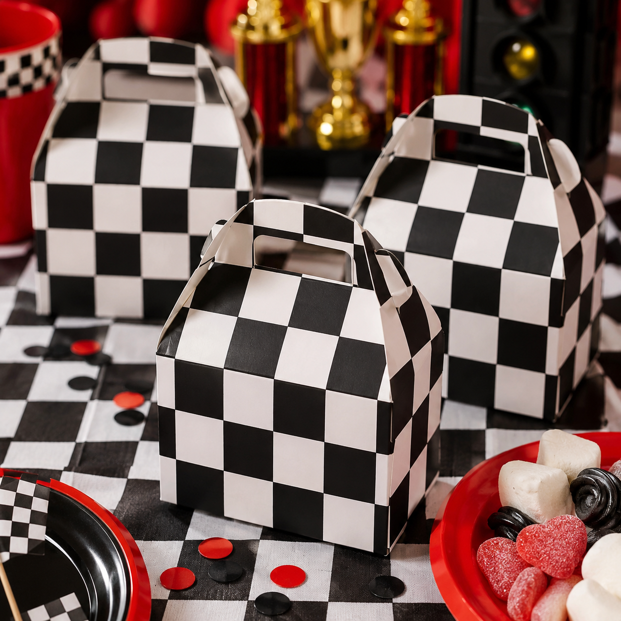 Cookie Box Racing Checkered (x12u)