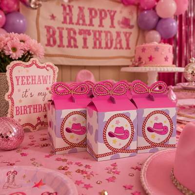 Disco Country Cowgirl Treat Boxes (x8u)