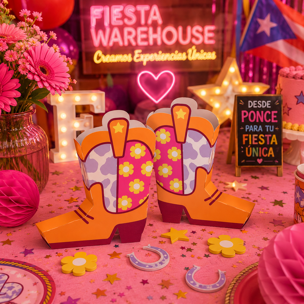 Disco Country Cowgirl Centerpiece (x2u)