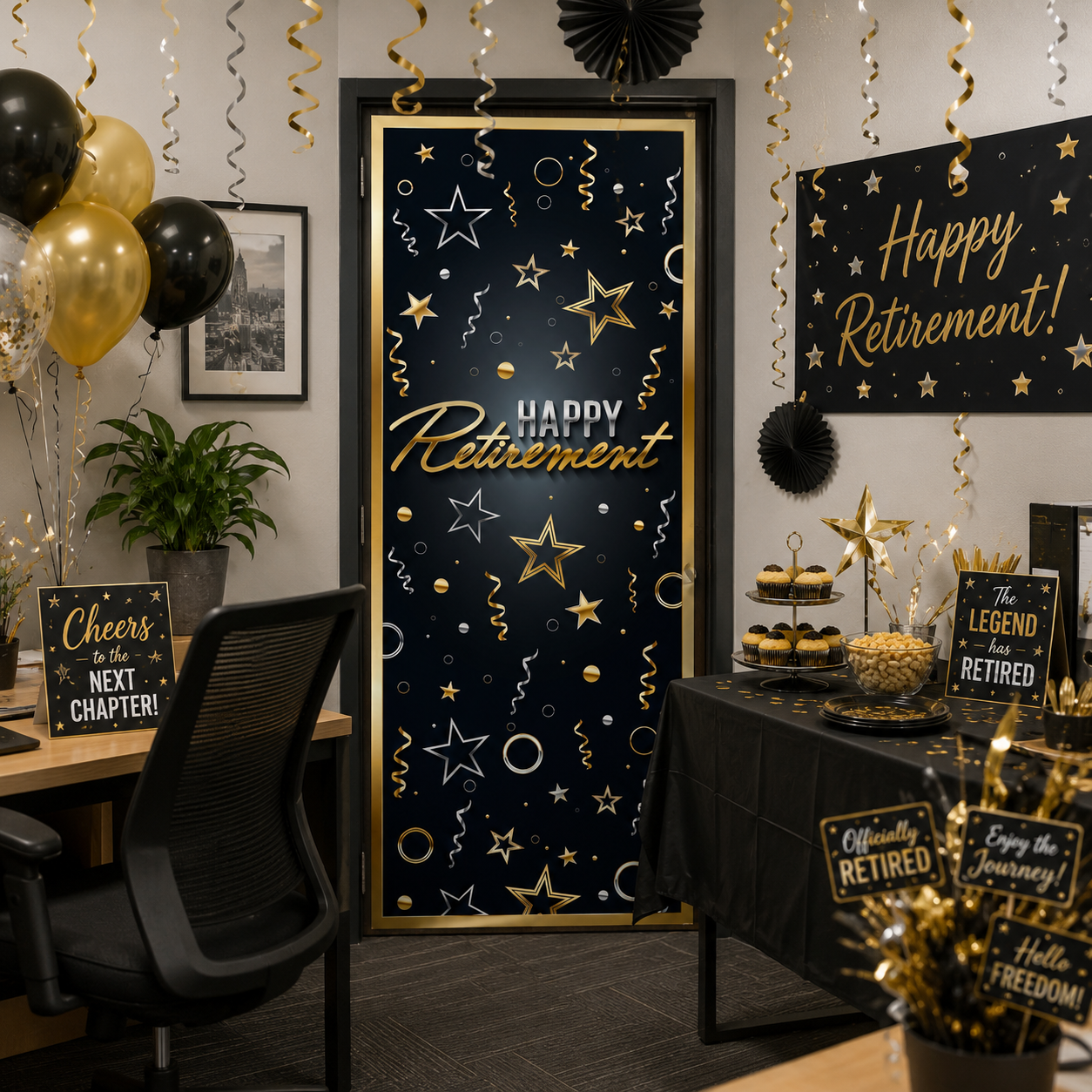 Happy Retirement Door Cover (x1u)