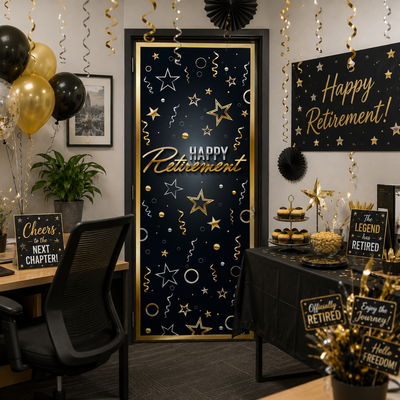 Happy Retirement Door Cover (x1u)