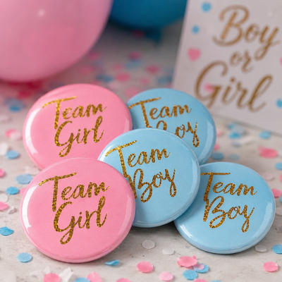 Pin Gender Reveal Team Boy or Girl (x1u)