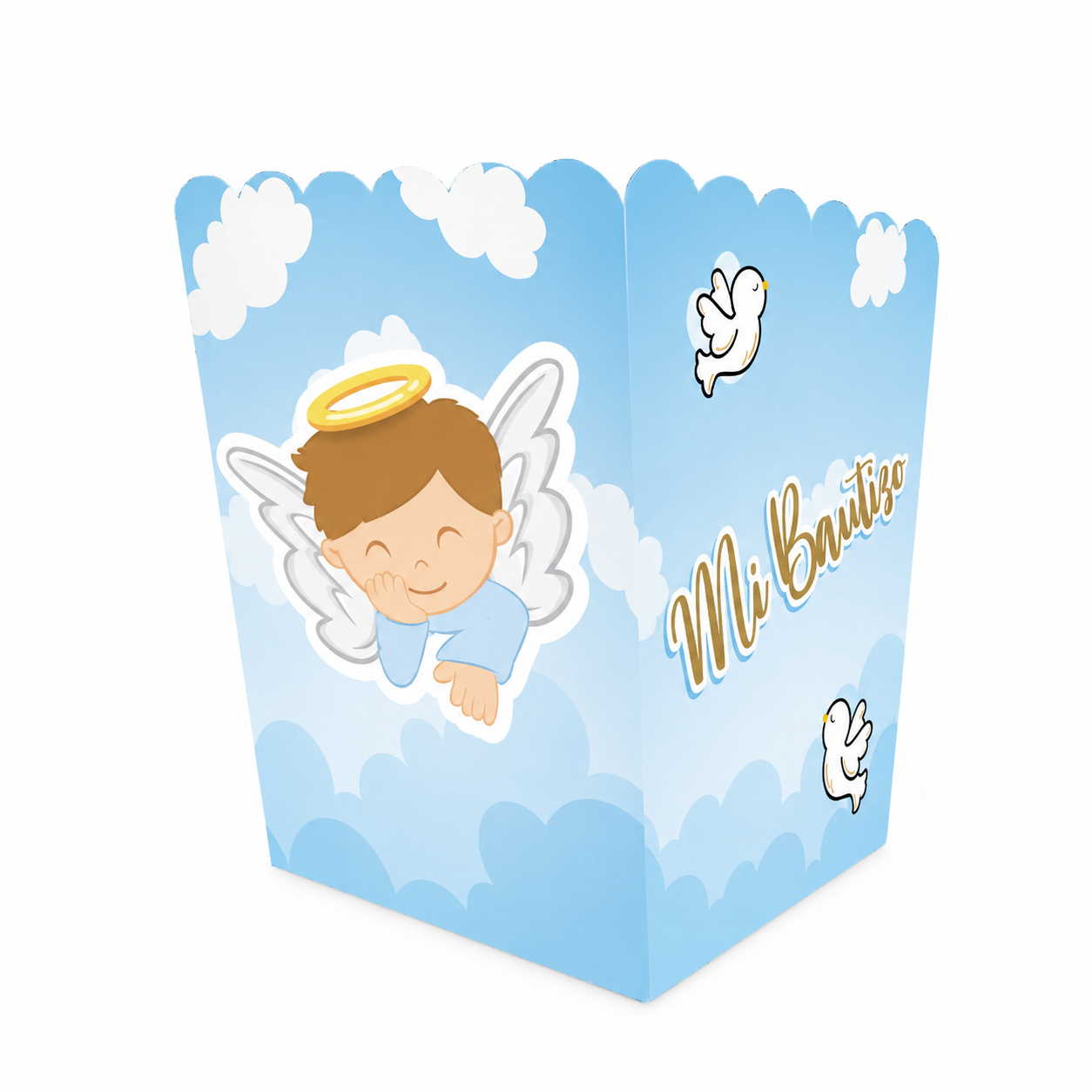 Caja Crispetera Mi Bautizo Niño (x6u)
