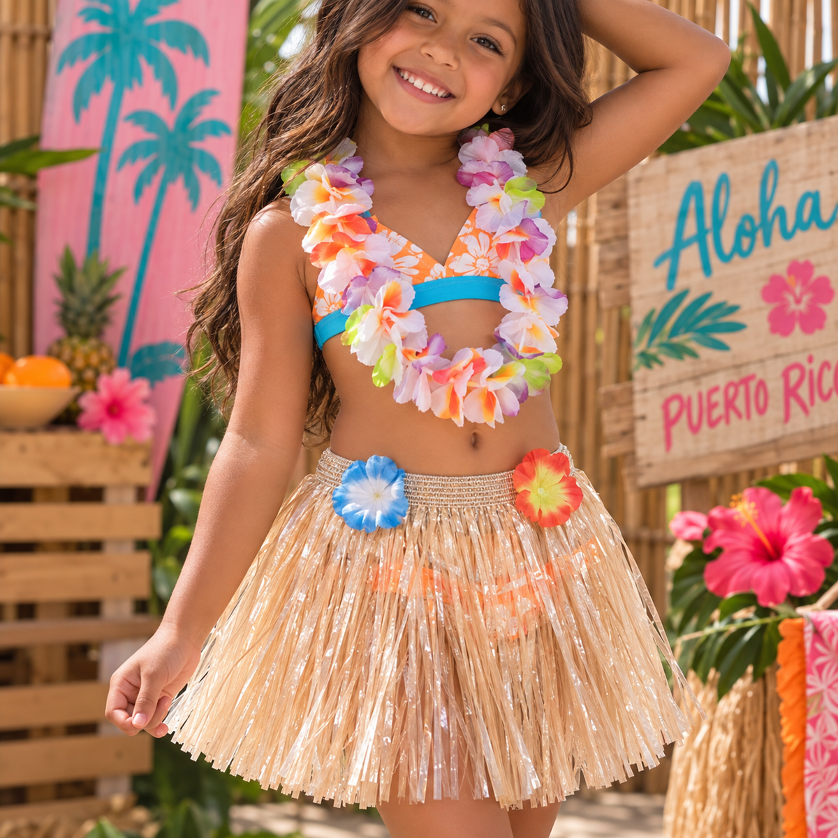 Child Plastic Luau Skirt (x1u)