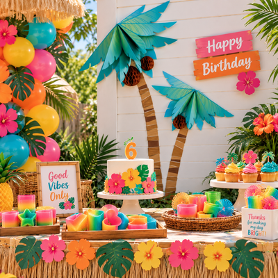 Summer Hawaii Palm 3D Backdrop (x1u)
