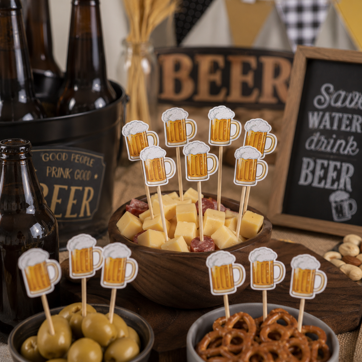 Palillos Decoradores Cerveza Beer (x12u)