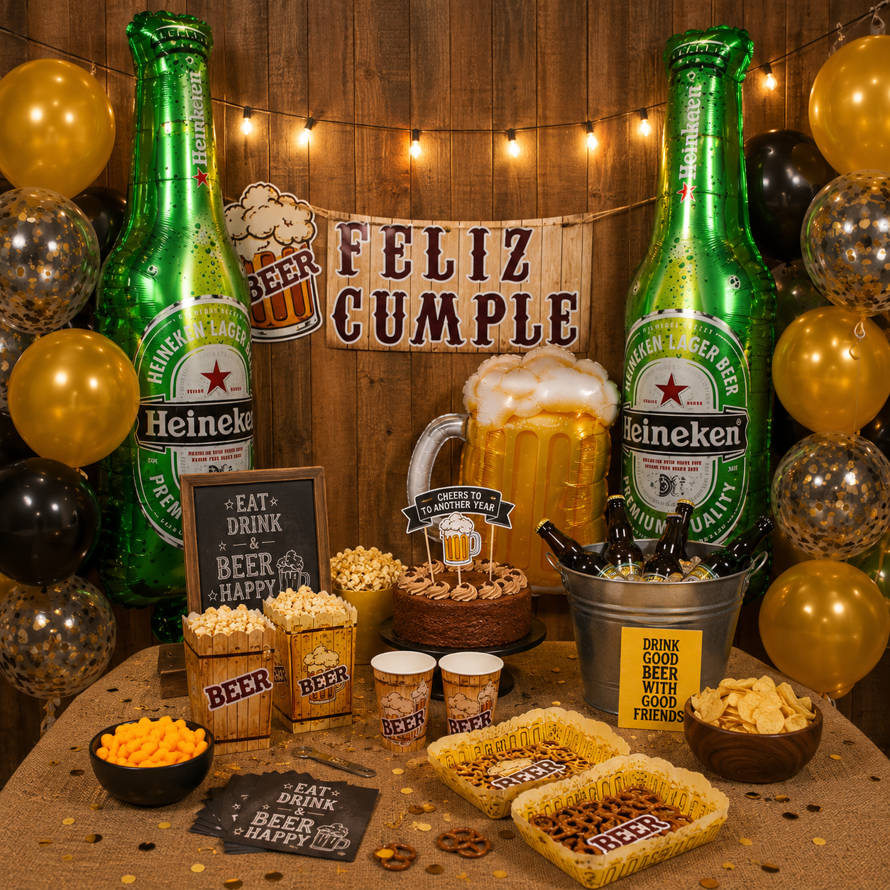 Foil Balloon Beer Cerveza Heineken 36” (x1u)