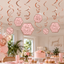 Blush Birthday Swirl Decorations (x12u)