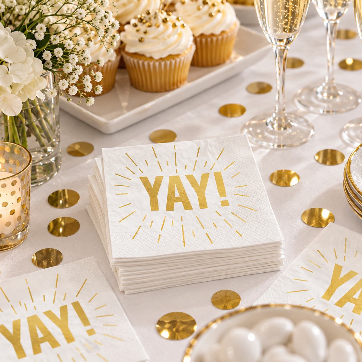 Congratulations Beverage Napkins YAY (x16u)