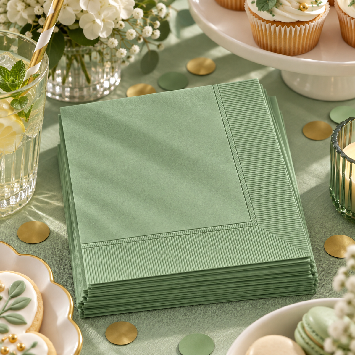 Beverage Napkins Jade (x40u)