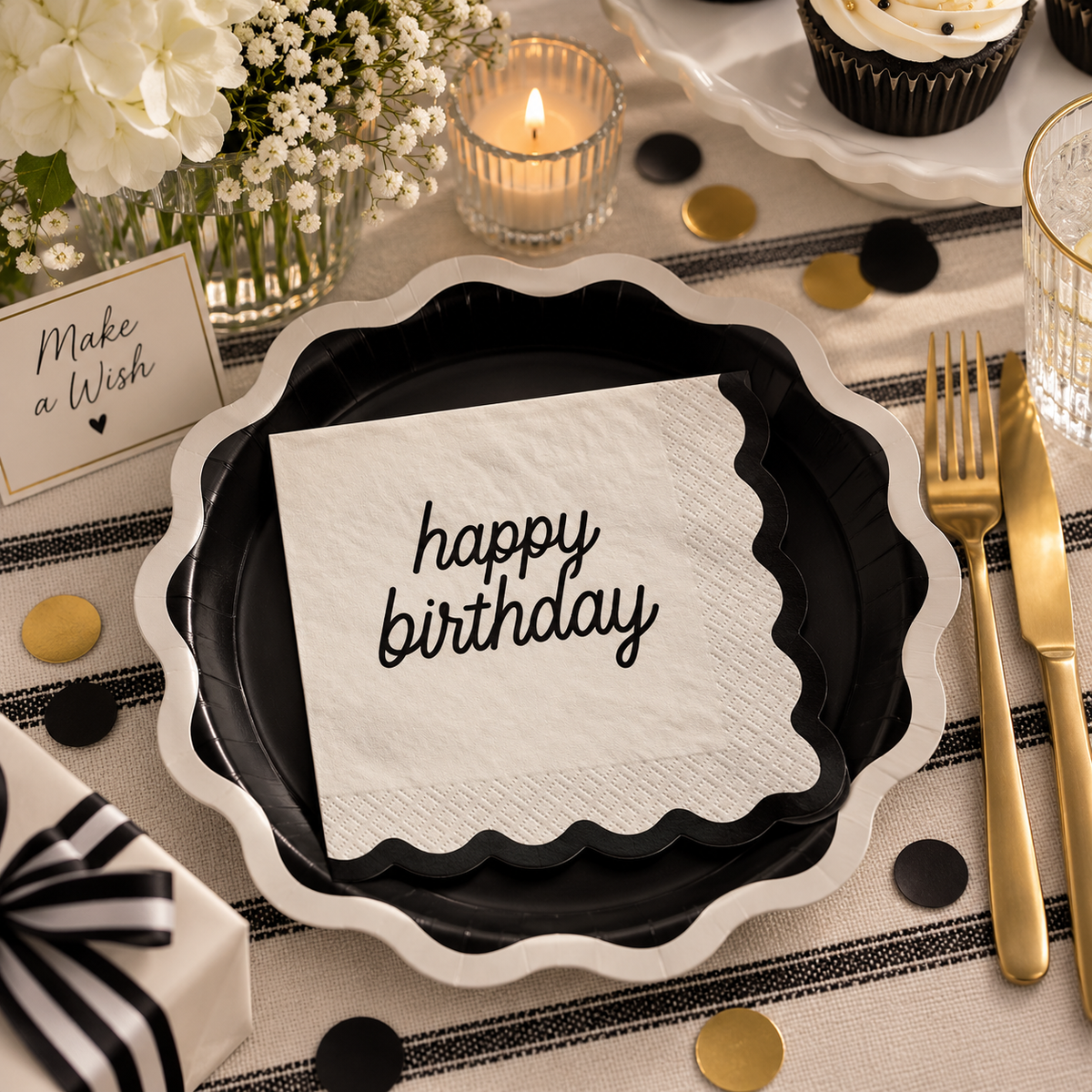 Birthday Chic Lunch Napkins (x16u)