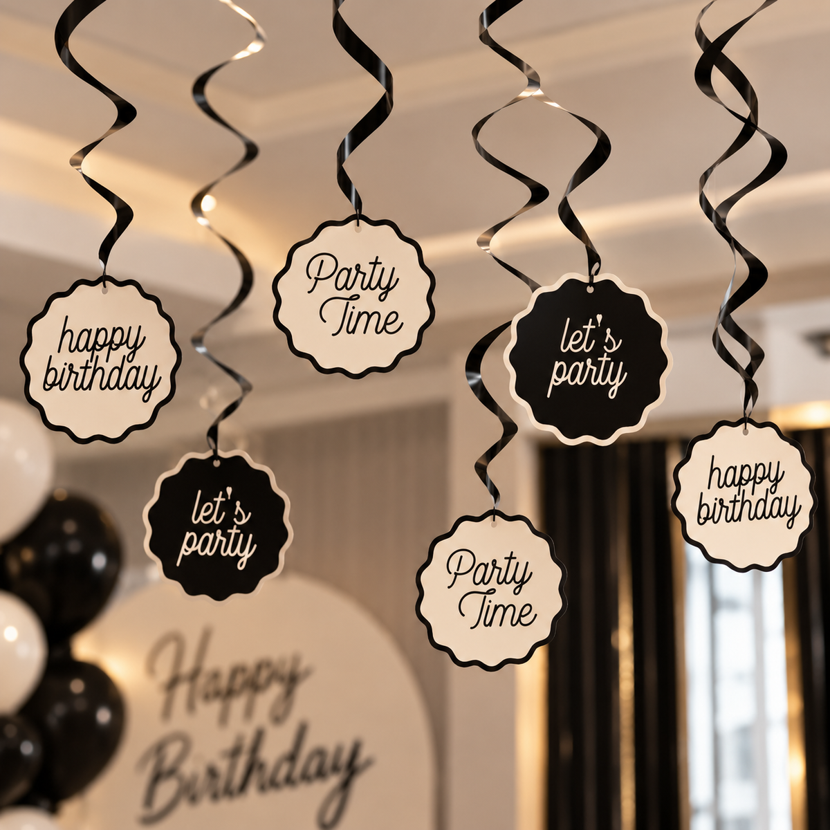 Birthday Chic Birthday Swirls (x12u)