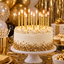 Gold Spiral Birthday Candles (x12u)