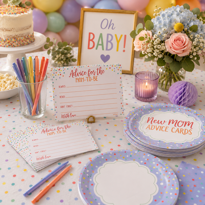Baby Shower Mom Advice Cards (x24u)