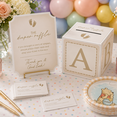Game Baby Shower Diaper Raffle Kit (x1u)