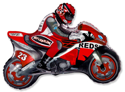 Racing Bike Red Balloon Foil 36"