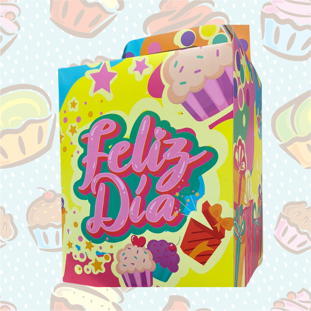 Caja Empaque GRANDE Feliz Dia Cupcakes