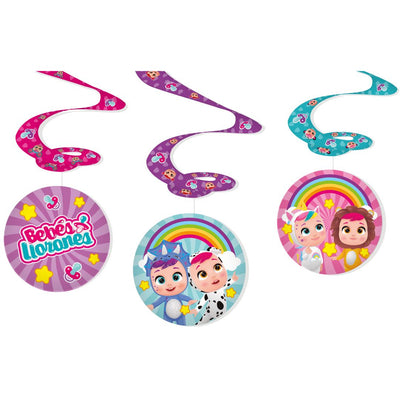 ESPIRAL DECORATIVO BEBES LLORONES (X3 UNIDADES)